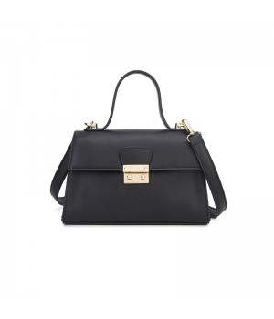 Custom Luxury Black women Handbags Design PU Leather shoulder bag For Ladies Purses