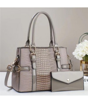 2024 Women's Fashion Shoulder Bag Large Capacity Solid Color Stone Grain PU All Seasons Chain Handle Single Handle Zipper
