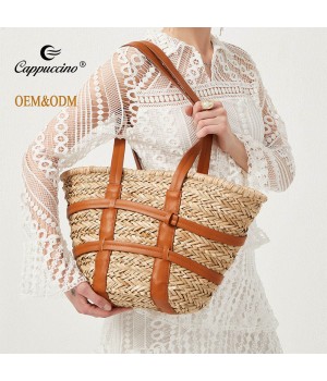 Designer Straw Bag Summer Beach Purse Eco Friendly Handmade Woven Raffia Tote Bag Beach Vacation Handbag Wallet Bags