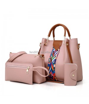 Luxury Designer Ladies Pu Leather Mother-Daughter Set Tote Wholesale Girl Crossbody Bags Women 4-in-1 Shoulder Wallet Bag