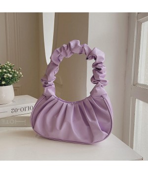 I-0300 Fashion Pattern Shoulder Bags For Women Small Handle Underarm Bag Clutch Luxury Solid Color Female Handbag