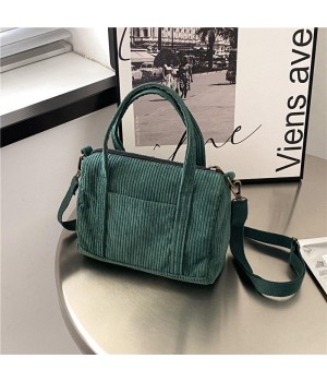 Black Purses and Handbags Corduroy Wallet Women Guangzhou Travel Make Up Bag with Zipper Girls Mini Custom Tote Bag embroidery
