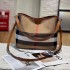 2023 High-end Plaid Leather Women's Bag Fashion Foreign Style Bucket Bag Cow Leather Messenger Handbags
